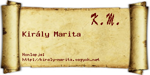 Király Marita névjegykártya